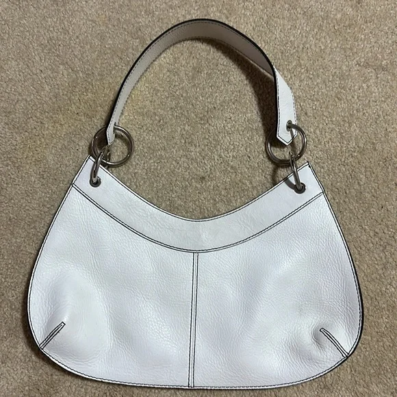 Banana Republic White Leather Shoulder Bag - Picture 2 of 9